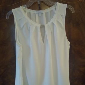 New York & company Ivory cream stretch blouse NWOT